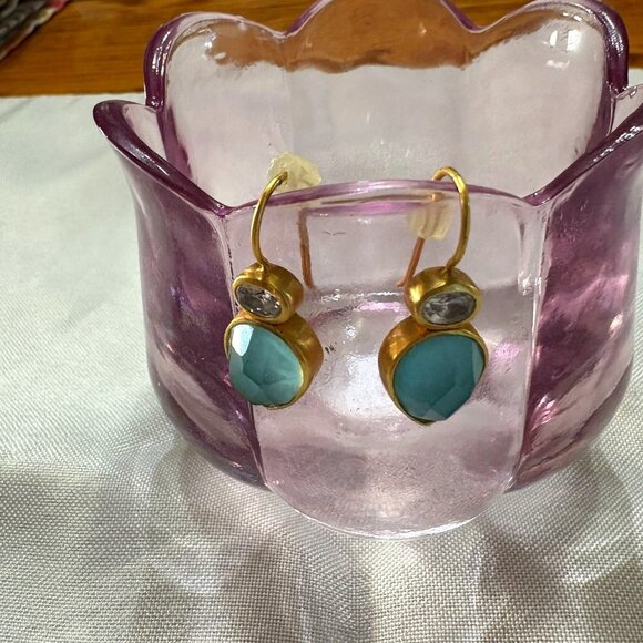 Julie Voss Capri Blue drop earrings - Picture 1 of 3